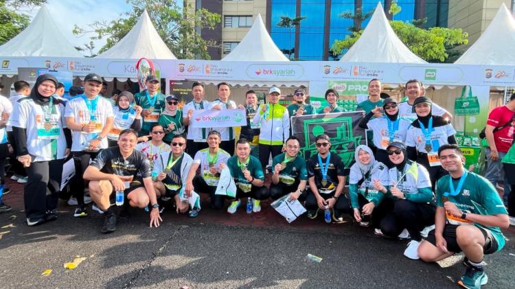Lewat Riau Bhayangkara Run, BRK Syariah Kampanyekan Gaya Hidup Sehat dan Literasi Keuangan Syariah
