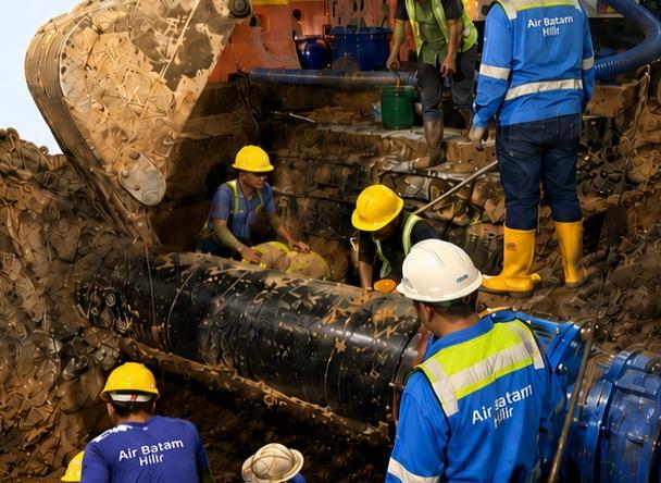 Pekerjaan Penyambungan Pipa di Sukajadi Rampung, Air Batam Hilir Pastikan Distribusi Air Berangsur Normal