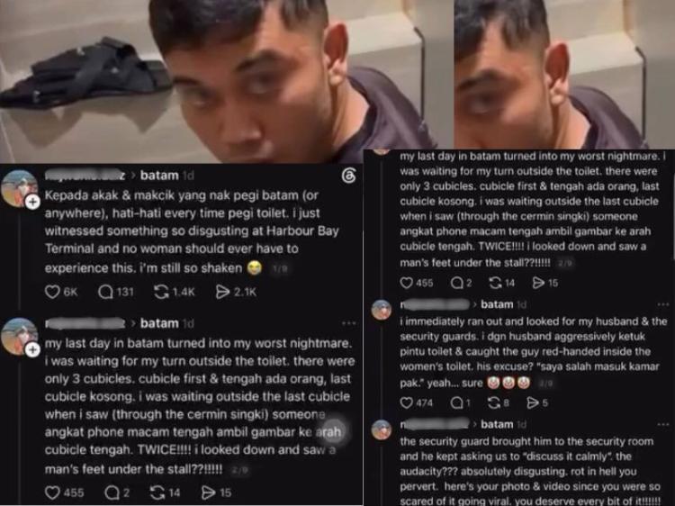 Viral Dugaan Voyeurisme di Toilet Harbour Bay Batam, Pelaku Dibebaskan usai Ditahan Dua Hari, Netizen Geram