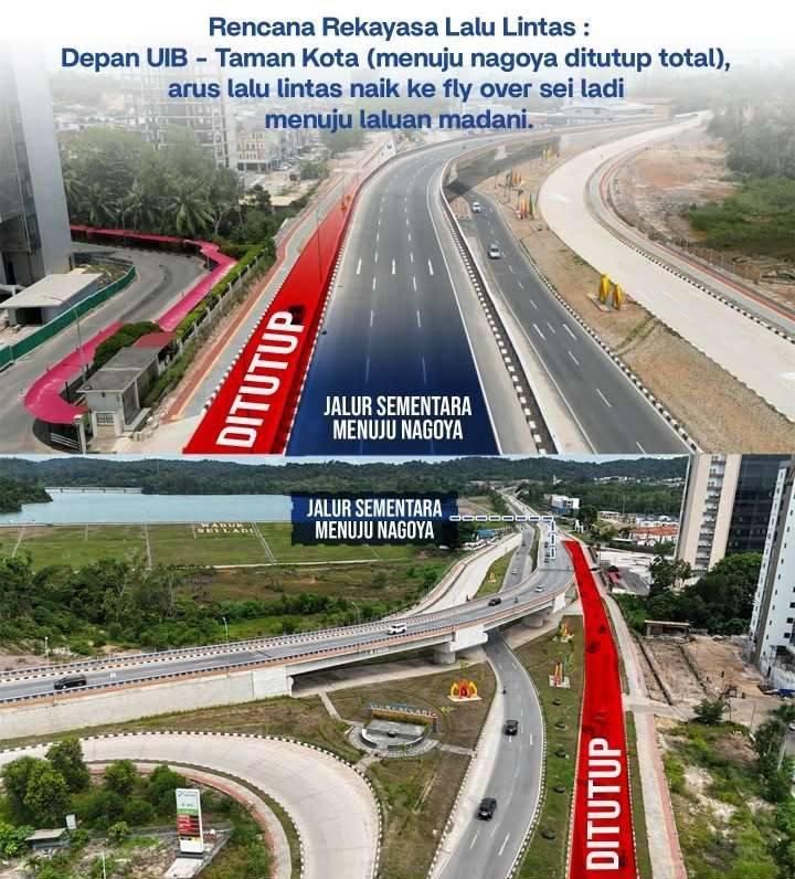 Jalan Gajah Mada Batam Ditutup Mulai Hari Ini, Simak Jalur Alternatifnya
