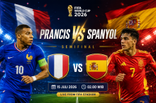Jadwal Semifinal Piala Dunia 2026: Prancis vs Spanyol, Dini Hari Nanti di AT&T Stadium, Siapa ke Final?