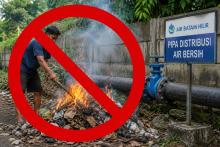 ABH Ingatkan Warga Batam Tak Bakar Sampah di Dekat Jaringan Pipa Air Bersih