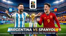 Argentina Pakai Jersey Keramat di Final Piala Dunia 2026, Spanyol Andalkan Seragam Juara 2010