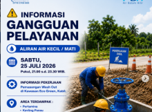 Jadwal Pemadaman Air Batam Hilir 25 Juli 2026: 8 Kawasan di Kabil Terdampak Pemasangan Wash Out